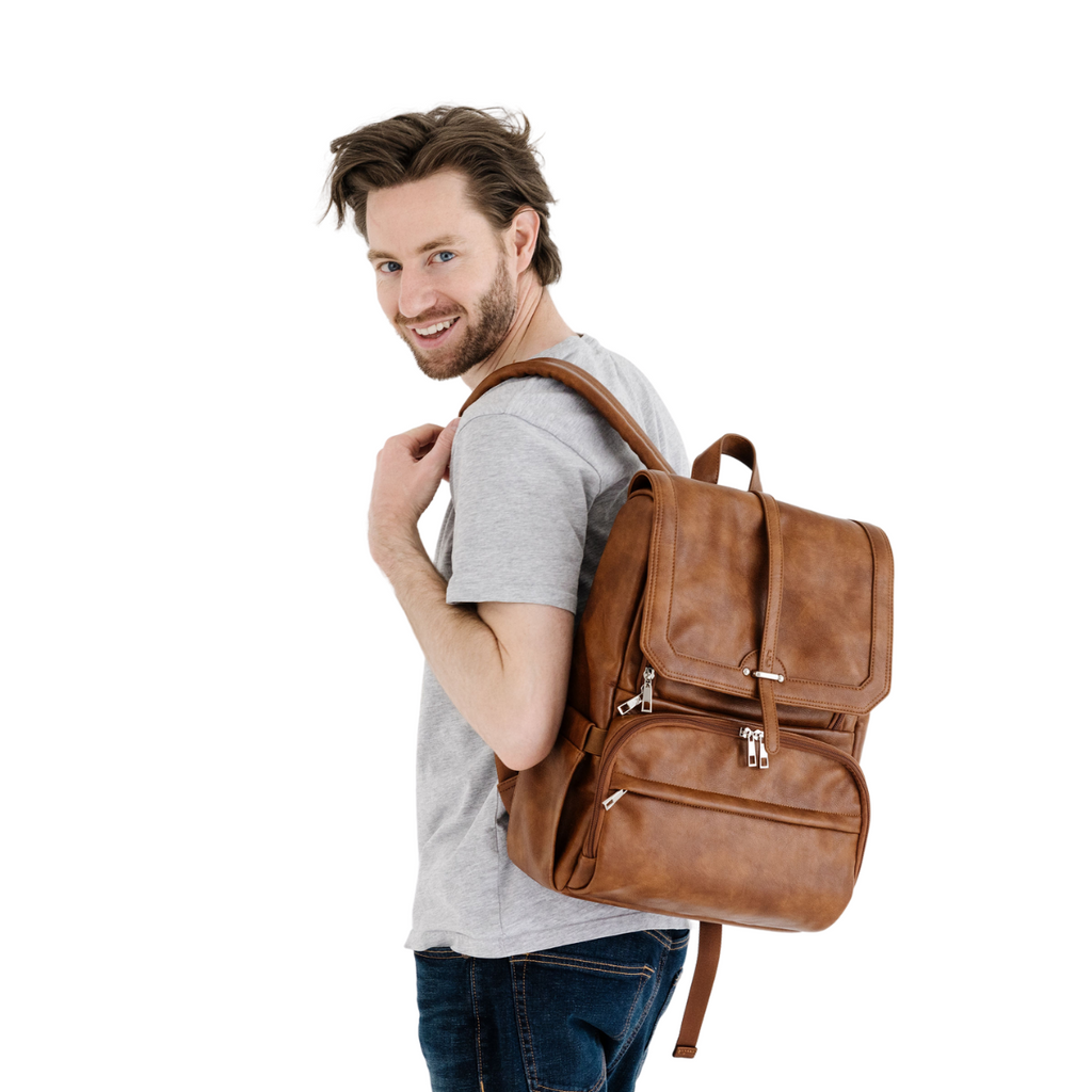 Best Diaper Bag Backpack in Vintage Tan – Citi Collective